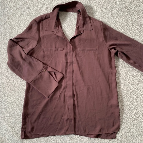 Dynamite Purple  Button Up Blouse - Picture 2 of 7